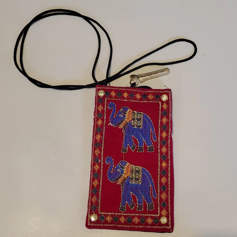 Embroidered Cell Phone Bag - Picture 1 of 4